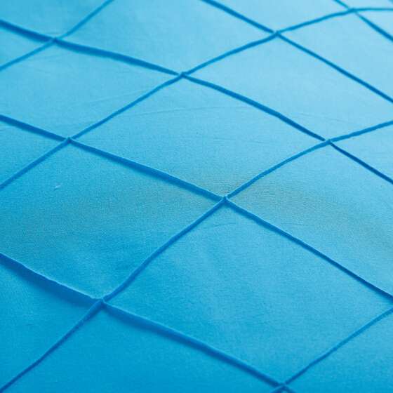 Exotic Embellish Cross Pleated Duvet Set - Deep Sky Blue