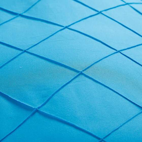 Exotic Embellish Cross Pleated Duvet Set - Deep Sky Blue