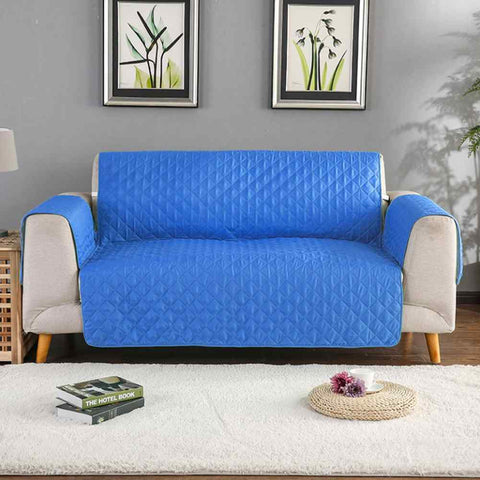 Quilted Sofa covers Non-slip - Royal Blue