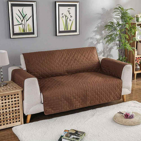 Quilted Sofa covers Non-slip - Brown
