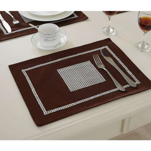 Silk Table Runner Brown