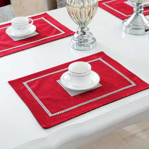 Silk Table Runner Red
