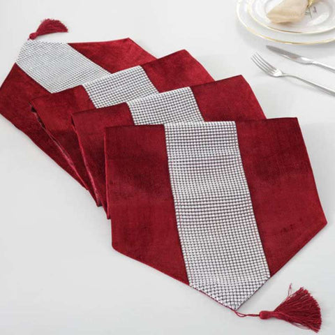 Silk Table Runner Red