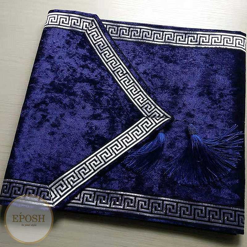 Velvet Table Runner Blue