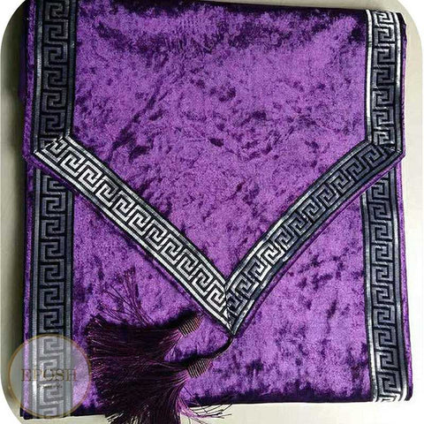 Velvet Table Runner Purple 02