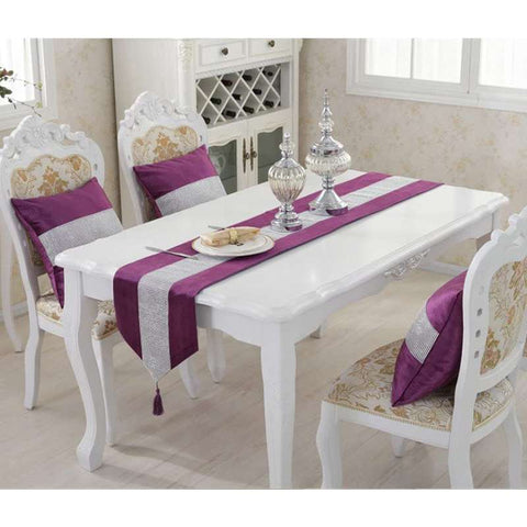 Silk Table Runner Purple