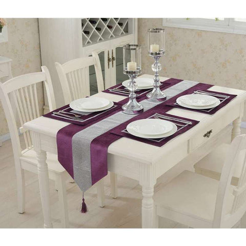 Silk Table Runner Purple