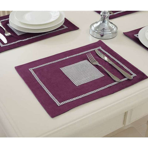 Silk Table Runner Purple