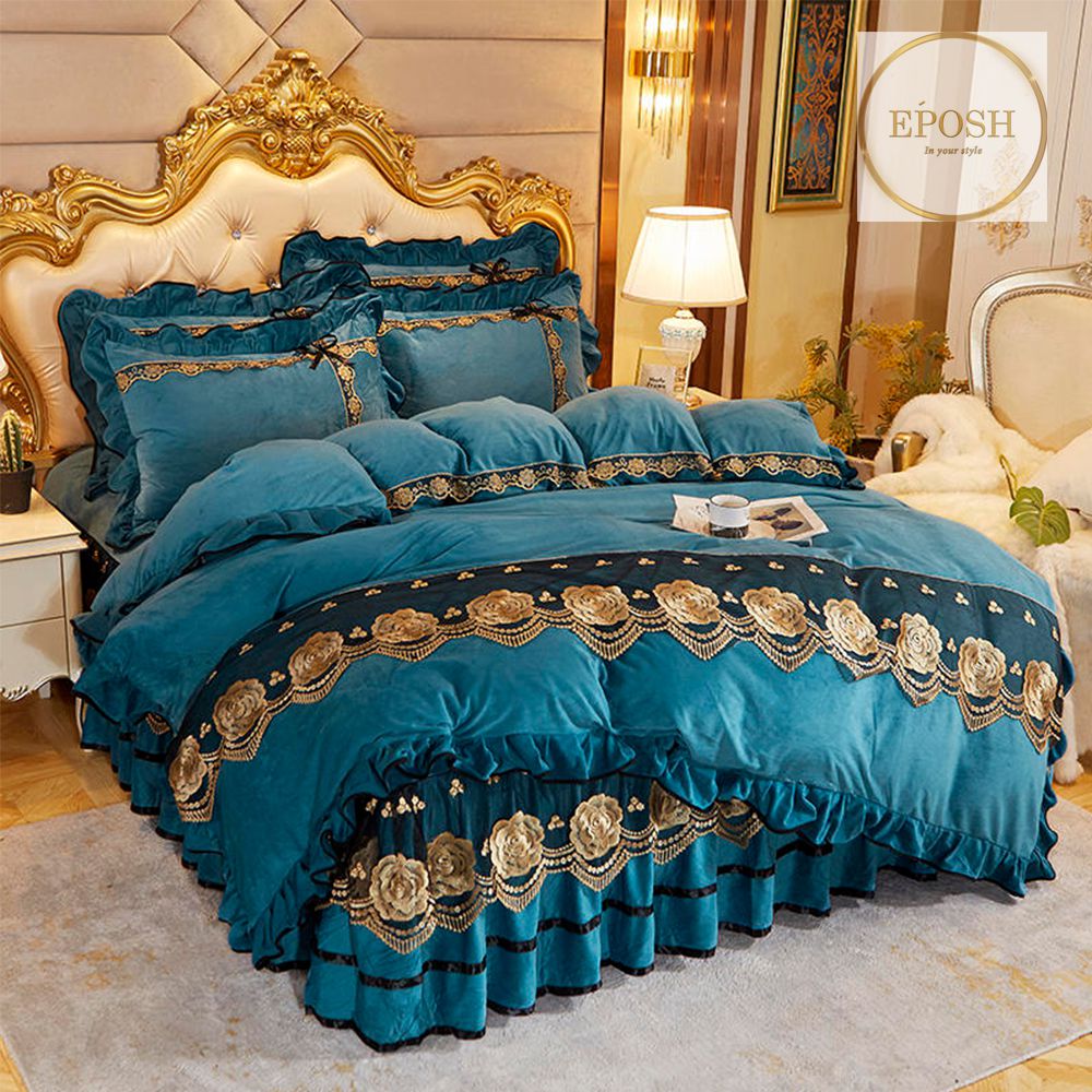 Luxury Velvet Duvet Teal-King