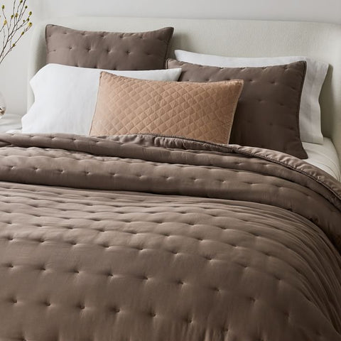 Velvet Bedspread Brown